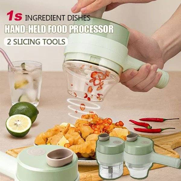 CHOPVAULT PRO™ MULTIFUNCTIONAL 4 IN 1 WIRELESS ELECTRIC VEGETABLES CUTTER