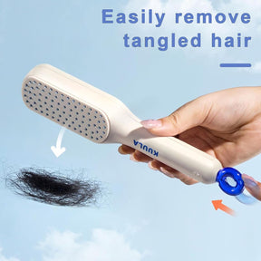 Self Cleaning Hair Brush, One-click Cleaning Telescopic Hair Comb (random Color)